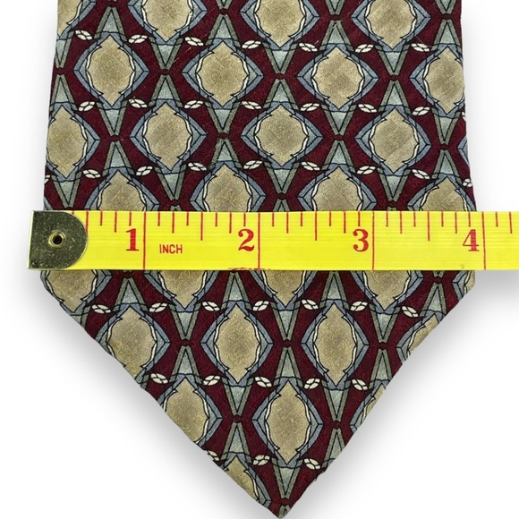 Artisphere Charles Vinson "Nucleus" Maroon Bronze 100% Silk Tie Made in the USA - Picture 9 of 9
